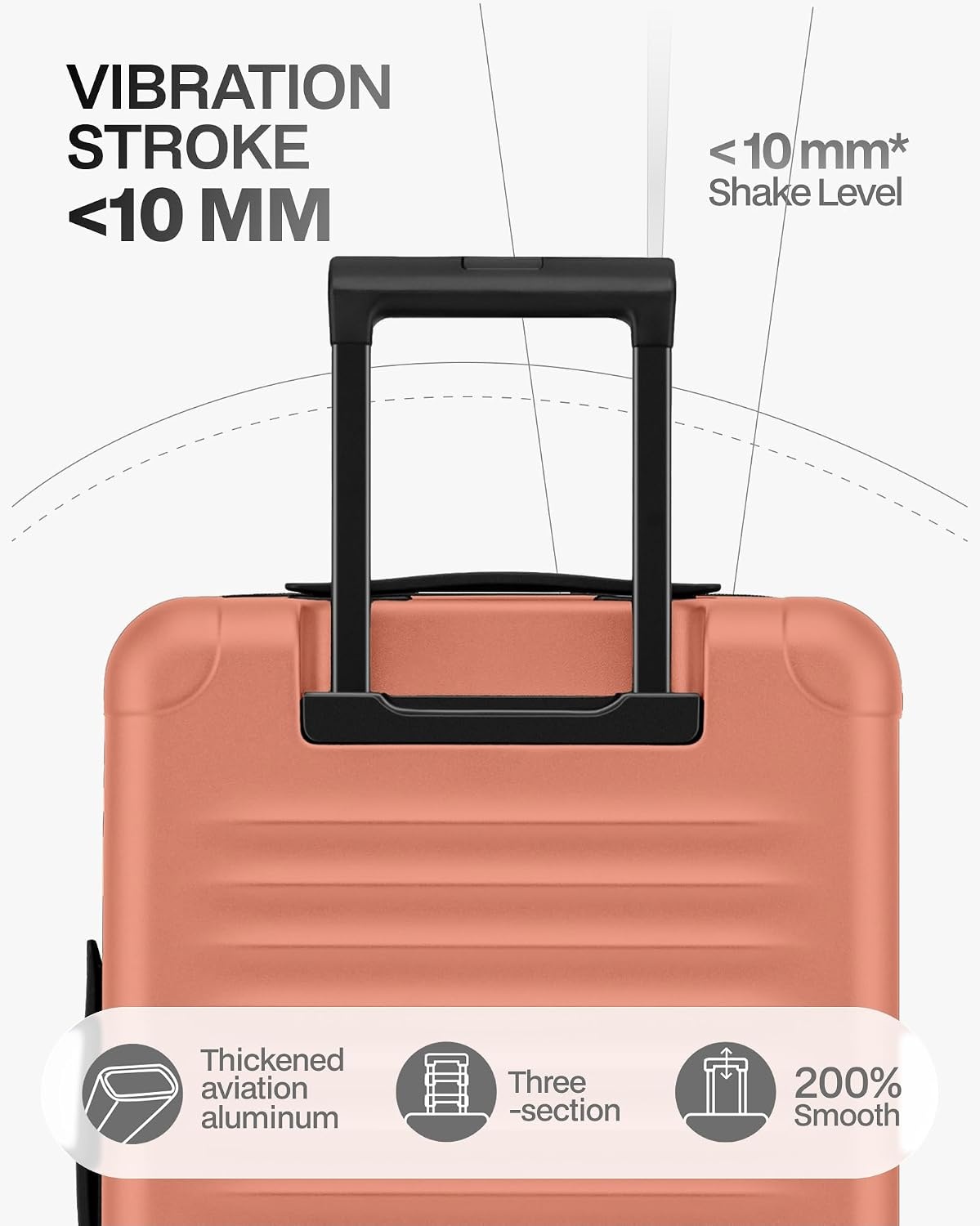 image:imageCoolife Expandable Luggage with TSA Lock 2 Piece Set Black Suitcase Set with 360 SmoothRolling Dual SpinnerDurable Hardshell SuitcasesReinforced Bottom GrooveOrange