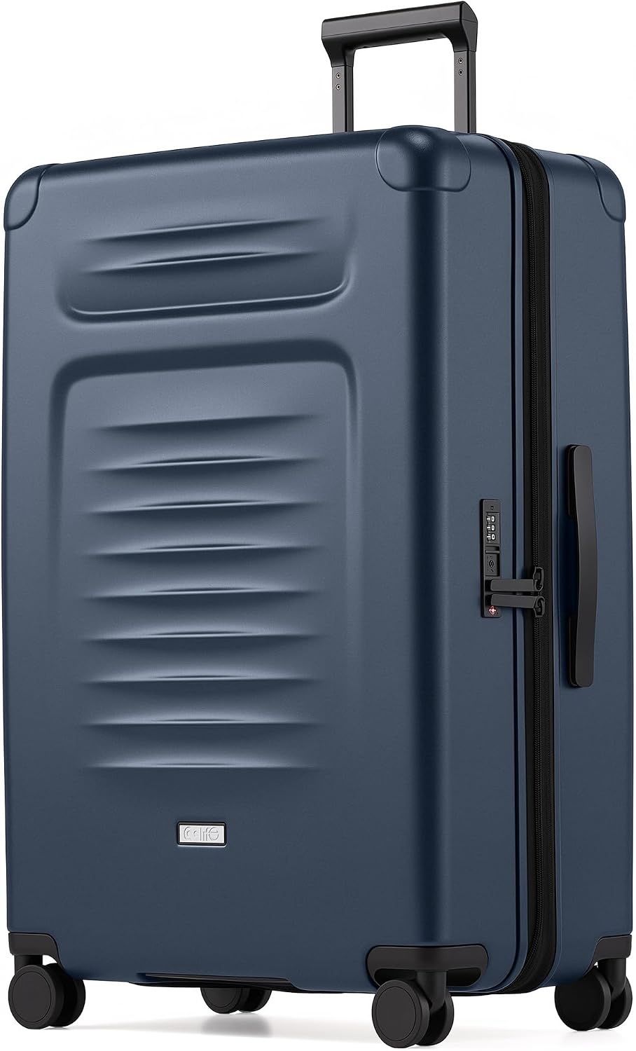 image:imageCoolife Expandable Luggage with TSA Lock 2 Piece Set Black Suitcase Set with 360 SmoothRolling Dual SpinnerDurable Hardshell SuitcasesReinforced Bottom GrooveBlue