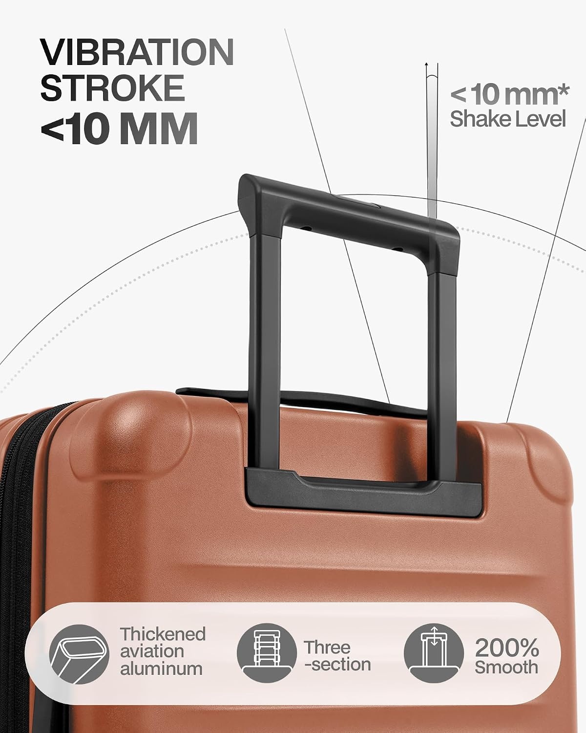 image:imageCoolife Expandable Luggage with TSA Lock 2 Piece Set Black Suitcase Set with 360 SmoothRolling Dual SpinnerDurable Hardshell SuitcasesReinforced Bottom GrooveOrange