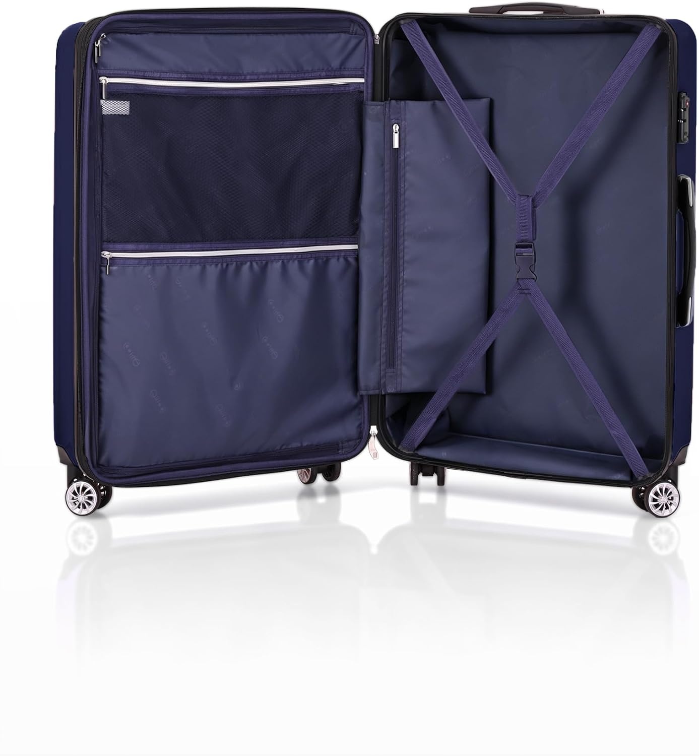 image:imageCoolife Luggage Lightweight and Durable Hardshell 24 in wine wind new Checked Suitcase with PCABS Hardshell 360 Dual Spinner Wheels TSA Lock YKK Zipper and Aluminum Handlenavy new