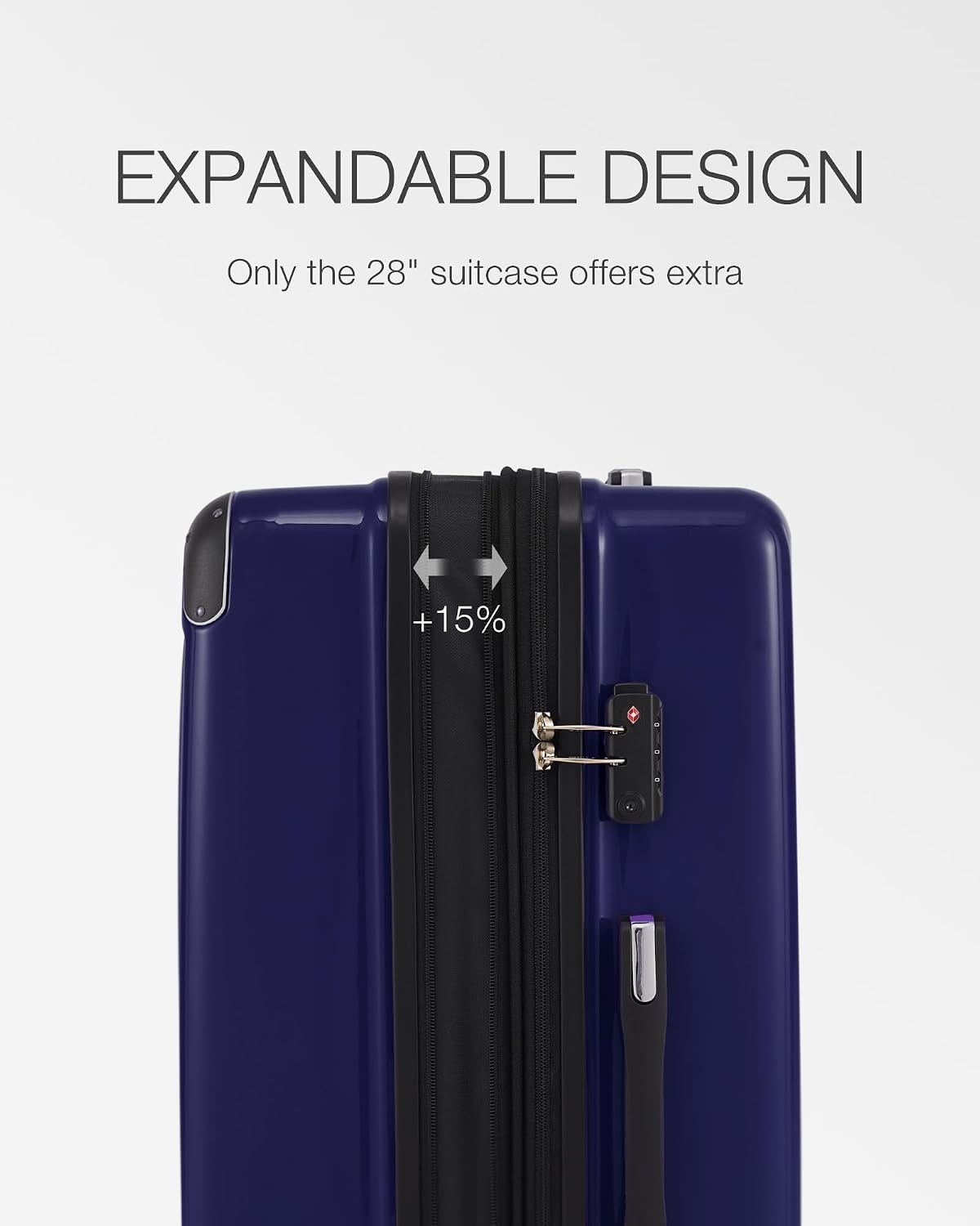image:imageCoolife Luggage Lightweight and Durable Hardshell 24 in wine wind new Checked Suitcase with PCABS Hardshell 360 Dual Spinner Wheels TSA Lock YKK Zipper and Aluminum Handlenavy new