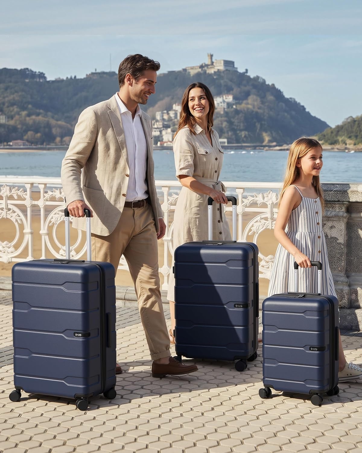 image:imageCoolife Medium Checked Luggage Hardside Suitcase with Spinner Wheels 24in Lightweight ABSPC Rolling Travel Suitcase with TSA Lock Spinner Wheels Durable Zipper CharcoalInk Navy20