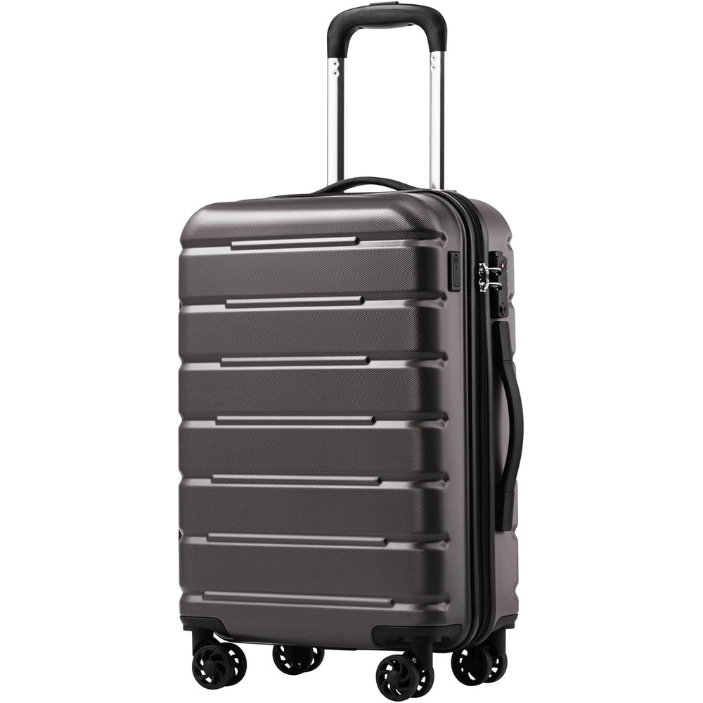 image:imageCoolife Luggage Suitcase Carryon Spinner TSA Lock USB Port Expandable only 28 Lightweight Hardside Luggage Teal Blue S20incarry onGray