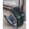 Coolife Expandable Luggage with TSA Lock 2 Piece Set Black | Suitcase Set with 360° Smooth-Rolling Dual Spinner,Durable Hardshell Suitcases,Reinforced Bottom Groove(Green)