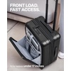 Coolife Expandable Luggage with TSA Lock 2 Piece Set Black | Suitcase Set with 360° Smooth-Rolling Dual Spinner,Durable Hardshell Suitcases,Reinforced Bottom Groove(Black)