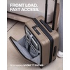 Coolife Expandable Luggage with TSA Lock 2 Piece Set Black | Suitcase Set with 360° Smooth-Rolling Dual Spinner,Durable Hardshell Suitcases,Reinforced Bottom Groove(Apricot)