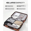 Coolife Expandable Luggage with TSA Lock 2 Piece Set Black | Suitcase Set with 360° Smooth-Rolling Dual Spinner,Durable Hardshell Suitcases,Reinforced Bottom Groove(Orange)