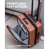 Coolife Expandable Luggage with TSA Lock 2 Piece Set Black | Suitcase Set with 360° Smooth-Rolling Dual Spinner,Durable Hardshell Suitcases,Reinforced Bottom Groove(Orange)