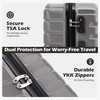Coolife Lightweight Luggage with TSA Lock,Medium Checked Gray | Durable Hard Shell Suitcase for Travel,360° Smooth-Rolling Dual Spinner Wheels(Gray)