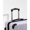 Coolife Luggage, Lightweight and Durable Hardshell, 24 in, wine wind new | Checked Suitcase with PC+ABS Hardshell, 360° Dual Spinner Wheels, TSA Lock, YKK Zipper, and Aluminum Handle(white grid new)