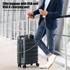 Coolife Luggage Suitcase Carry-on Spinner TSA Lock USB Port Expandable (only 28’’) Lightweight Hardside Luggage (Teal Blue, S(20in_carry on))(Teal Blue)