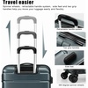 Coolife Luggage Suitcase Carry-on Spinner TSA Lock USB Port Expandable (only 28’’) Lightweight Hardside Luggage (Teal Blue, S(20in_carry on))(Teal Blue)