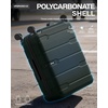 Coolife Medium Checked Luggage Hardside Suitcase with Spinner Wheels, 24in | Lightweight ABS+PC, Rolling Travel Suitcase with TSA Lock, Spinner Wheels, Durable Zipper, Charcoal(Vintage Olive2.0)