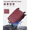 Coolife Medium Checked Luggage Hardside Suitcase with Spinner Wheels, 24in | Lightweight ABS+PC, Rolling Travel Suitcase with TSA Lock, Spinner Wheels, Durable Zipper, Charcoal(Radiant Pink.)