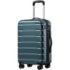 Coolife Luggage Suitcase Carry-on Spinner TSA Lock USB Port Expandable (only 28’’) Lightweight Hardside Luggage (Teal Blue, S(20in_carry on))(Teal Blue)