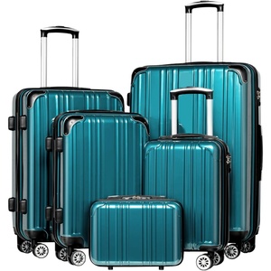 Coolife Luggage, Lightweight and Durable Hardshell, 24 in, wine wind new | Checked Suitcase with PC+ABS Hardshell, 360° Dual Spinner Wheels, TSA Lock, YKK Zipper, and Aluminum Handle(green new)