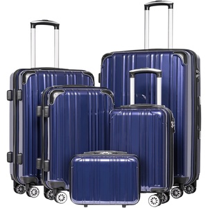 Coolife Luggage, Lightweight and Durable Hardshell, 24 in, wine wind new | Checked Suitcase with PC+ABS Hardshell, 360° Dual Spinner Wheels, TSA Lock, YKK Zipper, and Aluminum Handle(navy new)
