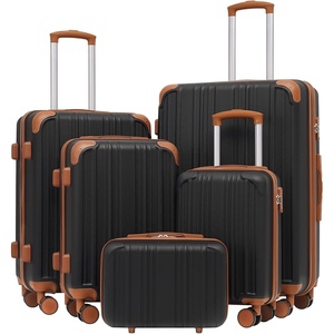 Coolife Luggage, Lightweight and Durable Hardshell, 24 in, wine wind new | Checked Suitcase with PC+ABS Hardshell, 360° Dual Spinner Wheels, TSA Lock, YKK Zipper, and Aluminum Handle(apricot black)