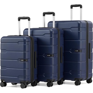 Coolife Medium Checked Luggage Hardside Suitcase with Spinner Wheels, 24in | Lightweight ABS+PC, Rolling Travel Suitcase with TSA Lock, Spinner Wheels, Durable Zipper, Charcoal(Ink Navy2.0)