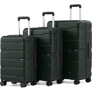 Coolife Medium Checked Luggage Hardside Suitcase with Spinner Wheels, 24in | Lightweight ABS+PC, Rolling Travel Suitcase with TSA Lock, Spinner Wheels, Durable Zipper, Charcoal(Vintage Olive2.0)