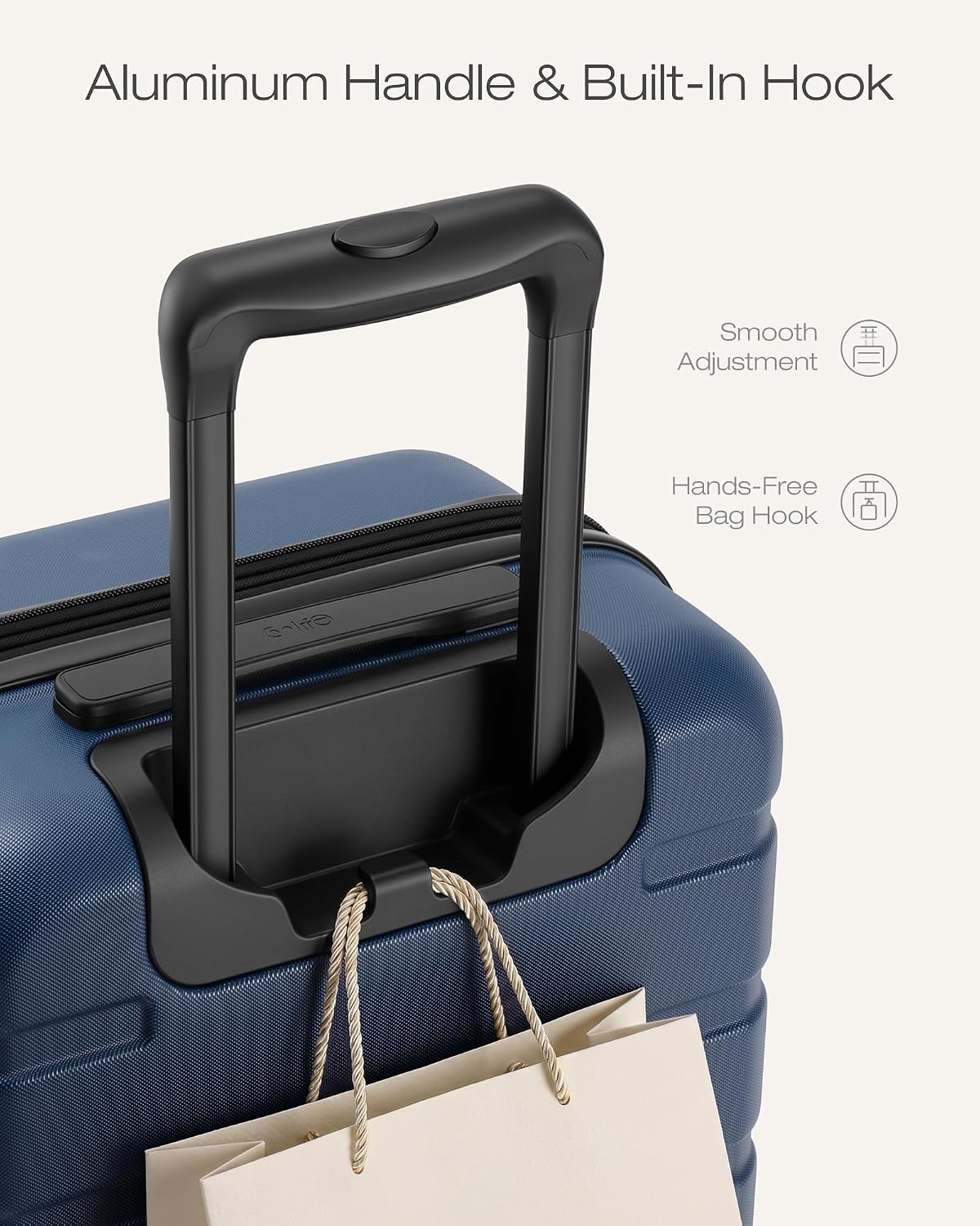 image:imageCoolife Luggage Set Lightweight Durable Hardshell 3 piece Apple Green suitcase set with 360 Spinner Wheels TSAapproved Lock Checked Family Travel 202428 InchNavy Blue