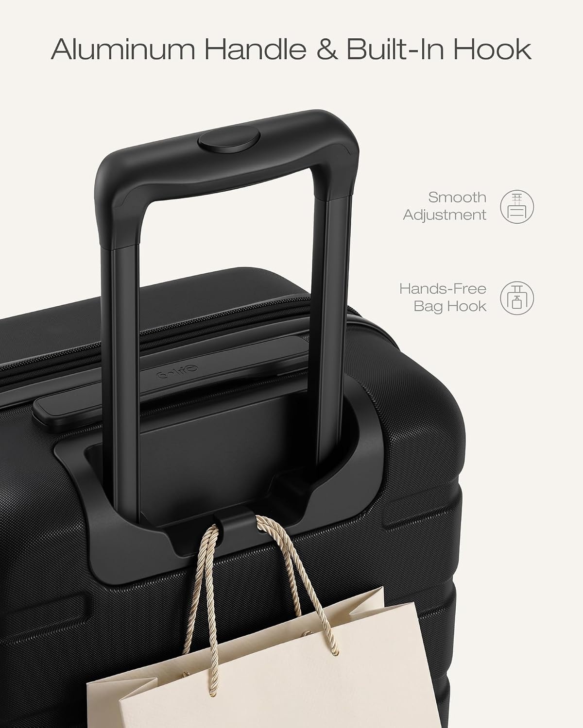 image:imageCoolife Luggage Set Lightweight Durable Hardshell 3 piece Apple Green suitcase set with 360 Spinner Wheels TSAapproved Lock Checked Family Travel 202428 InchBlack new