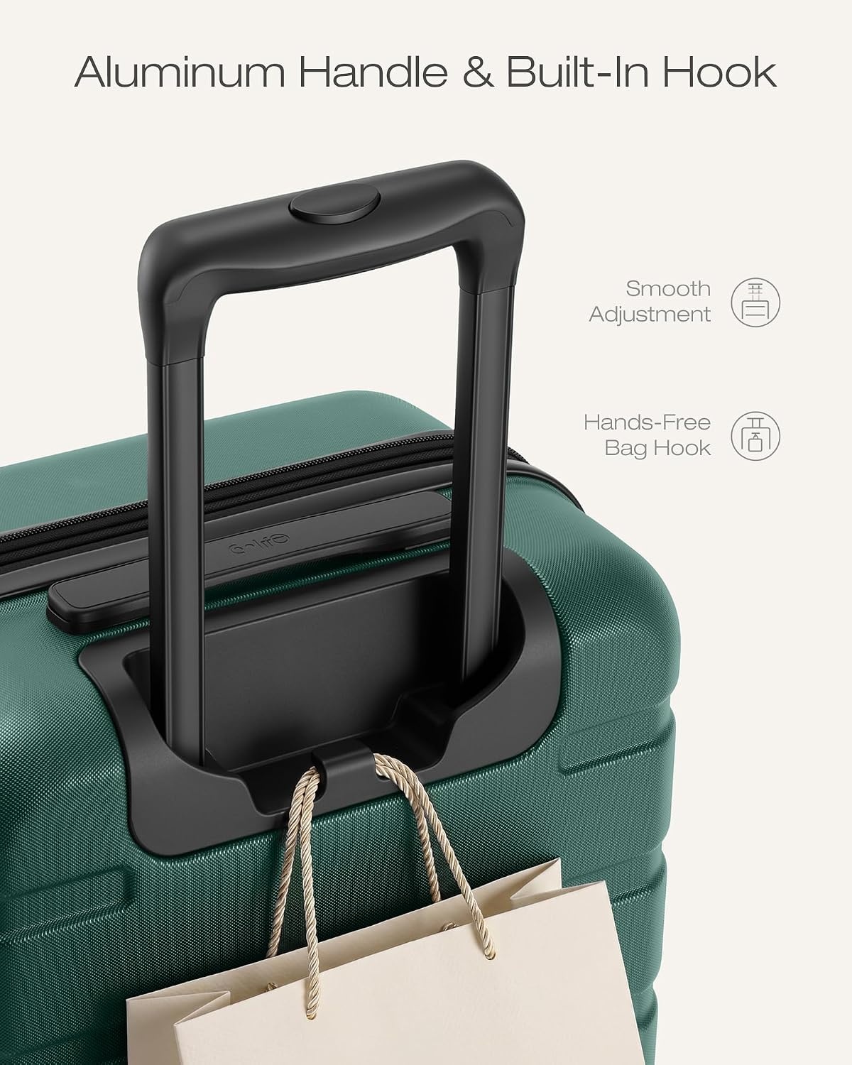 image:imageCoolife Luggage Set Lightweight Durable Hardshell 3 piece Apple Green suitcase set with 360 Spinner Wheels TSAapproved Lock Checked Family Travel 202428 InchReed Green