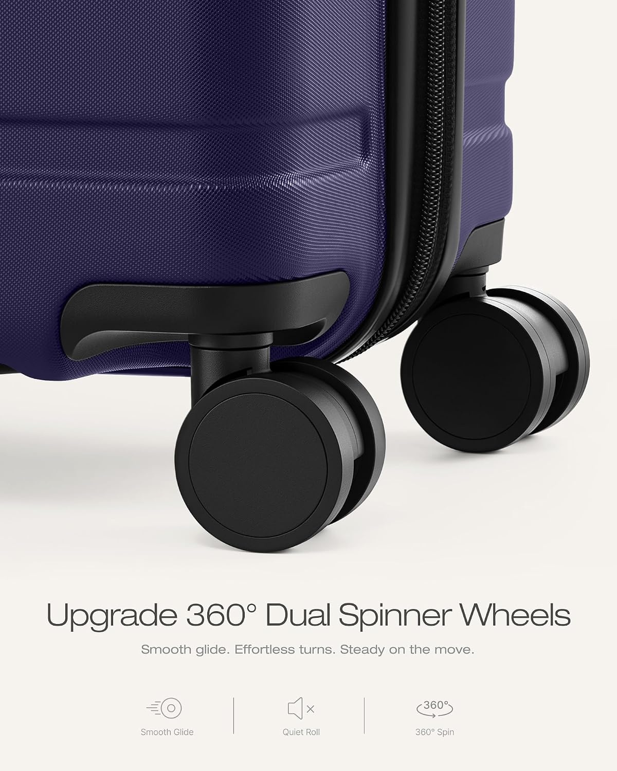 image:imageCoolife Luggage Set Lightweight Durable Hardshell 3 piece Apple Green suitcase set with 360 Spinner Wheels TSAapproved Lock Checked Family Travel 202428 InchDeep Purple