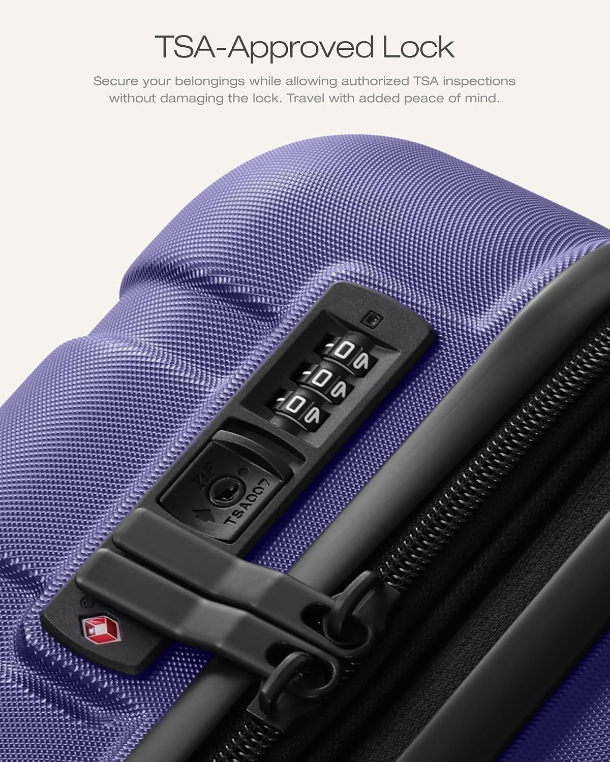 image:imageCoolife Luggage Set Lightweight Durable Hardshell 3 piece Apple Green suitcase set with 360 Spinner Wheels TSAapproved Lock Checked Family Travel 202428 InchDeep Purple