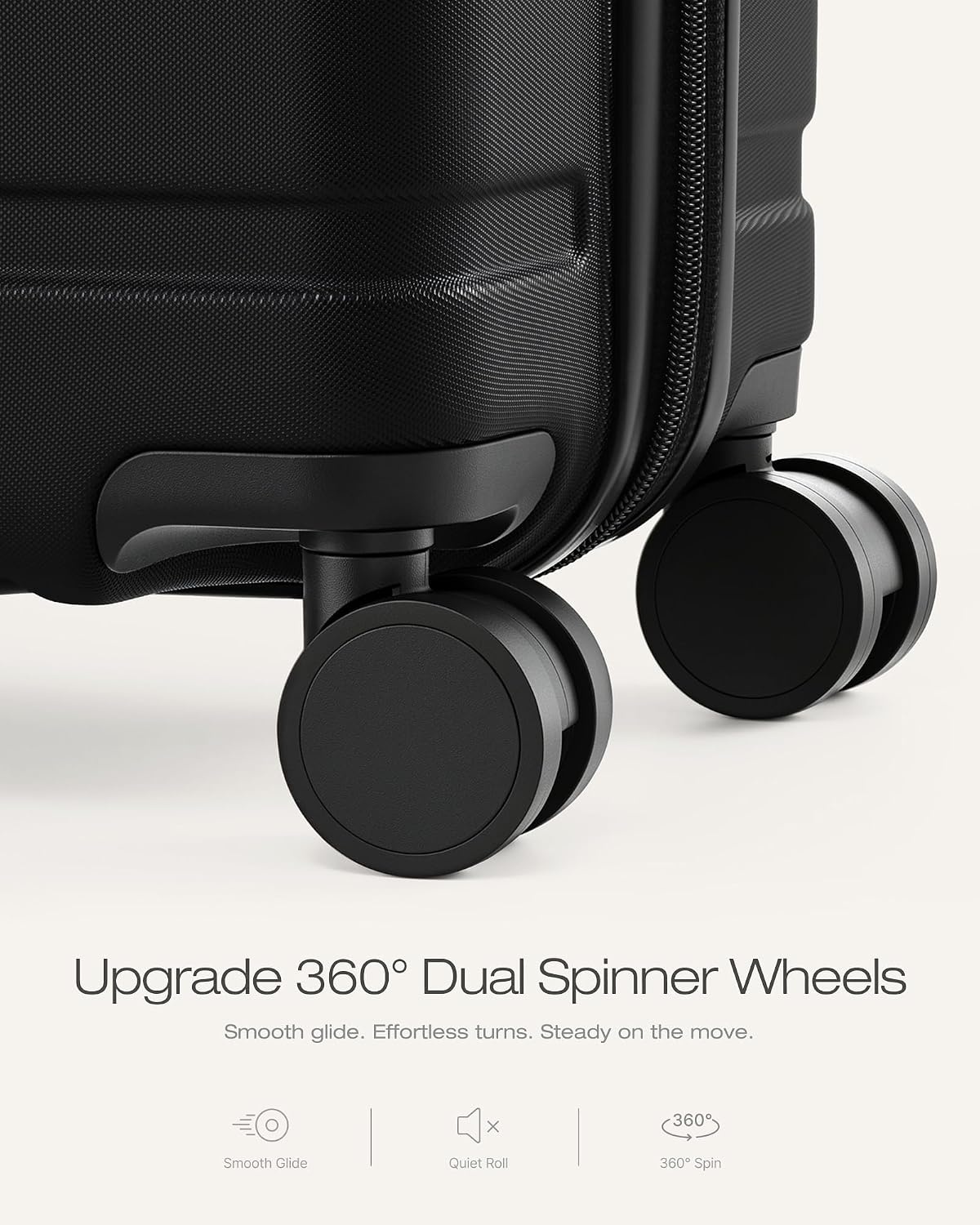 image:imageCoolife Luggage Set Lightweight Durable Hardshell 3 piece Apple Green suitcase set with 360 Spinner Wheels TSAapproved Lock Checked Family Travel 202428 InchBlack new