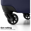 Coolife Luggage Set, Lightweight Durable Hardshell, 3 piece, Apple Green | suitcase set with 360° Spinner Wheels, TSA-approved Lock, Checked Family Travel, 20/24/28 Inch(Navy)