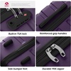 Coolife Luggage Set, Lightweight Durable Hardshell, 3 piece, Apple Green | suitcase set with 360° Spinner Wheels, TSA-approved Lock, Checked Family Travel, 20/24/28 Inch(Purple)