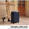Coolife Luggage Set, Lightweight Durable Hardshell, 3 piece, Apple Green | suitcase set with 360° Spinner Wheels, TSA-approved Lock, Checked Family Travel, 20/24/28 Inch(Navy)