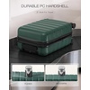 Coolife Luggage Set, Lightweight Durable Hardshell, 3 piece, Apple Green | suitcase set with 360° Spinner Wheels, TSA-approved Lock, Checked Family Travel, 20/24/28 Inch(Reed Green)
