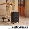 Coolife Luggage Set, Lightweight Durable Hardshell, 3 piece, Apple Green | suitcase set with 360° Spinner Wheels, TSA-approved Lock, Checked Family Travel, 20/24/28 Inch(Apricot Black)