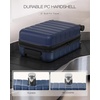 Coolife Luggage Set, Lightweight Durable Hardshell, 3 piece, Apple Green | suitcase set with 360° Spinner Wheels, TSA-approved Lock, Checked Family Travel, 20/24/28 Inch(Navy Blue)