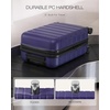 Coolife Luggage Set, Lightweight Durable Hardshell, 3 piece, Apple Green | suitcase set with 360° Spinner Wheels, TSA-approved Lock, Checked Family Travel, 20/24/28 Inch(Deep Purple)