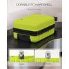 Coolife Luggage Set, Lightweight Durable Hardshell, 3 piece, Apple Green | suitcase set with 360° Spinner Wheels, TSA-approved Lock, Checked Family Travel, 20/24/28 Inch(Green new)