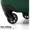 Coolife Luggage Set, Lightweight Durable Hardshell, 3 piece, Apple Green | suitcase set with 360° Spinner Wheels, TSA-approved Lock, Checked Family Travel, 20/24/28 Inch(Dark Green)