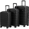 Coolife Luggage Set, Lightweight Durable Hardshell, 3 piece, Apple Green | suitcase set with 360° Spinner Wheels, TSA-approved Lock, Checked Family Travel, 20/24/28 Inch(Black new)