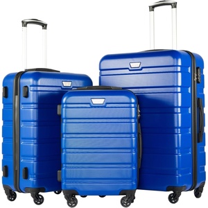 Coolife Luggage Set, Lightweight Durable Hardshell, 3 piece, Apple Green | suitcase set with 360° Spinner Wheels, TSA-approved Lock, Checked Family Travel, 20/24/28 Inch(Blue)