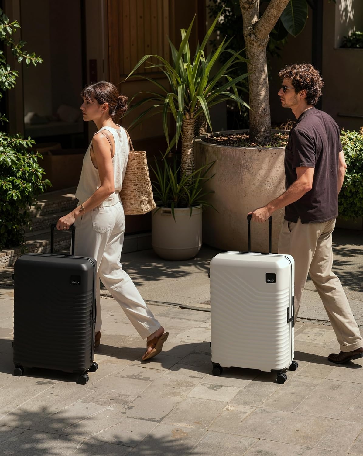 image:imageCoolife Luggage 3 Piece Set Lightweight PC Hardside Suitcases 202428 Expandable 20Inch CarryOn Dual Spinner Wheels TSAApproved Lock Upgraded PC Hardshell Durable Travel SuitcasesWhite