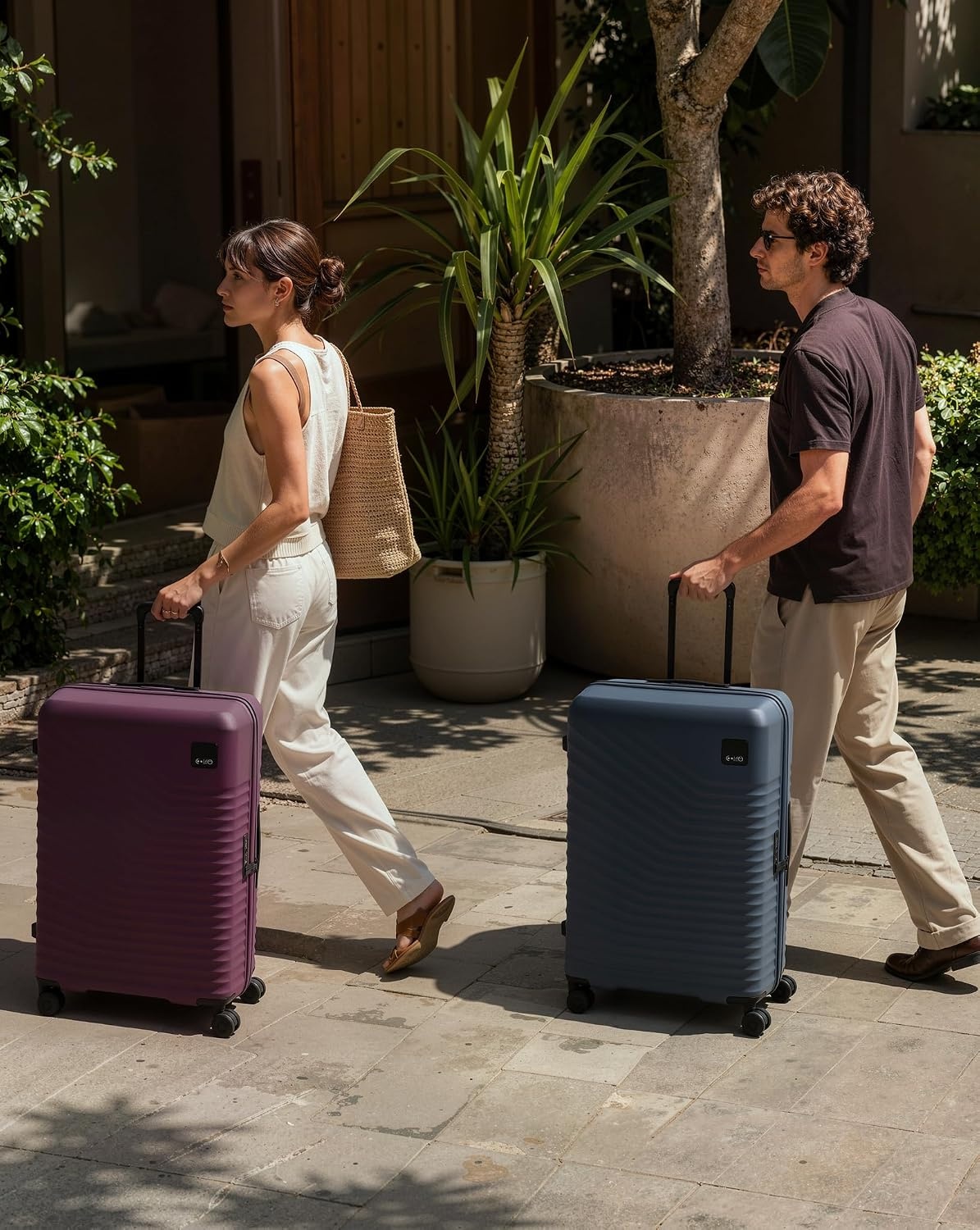image:imageCoolife Luggage 3 Piece Set Lightweight PC Hardside Suitcases 202428 Expandable 20Inch CarryOn Dual Spinner Wheels TSAApproved Lock Upgraded PC Hardshell Durable Travel SuitcasesDark Purple