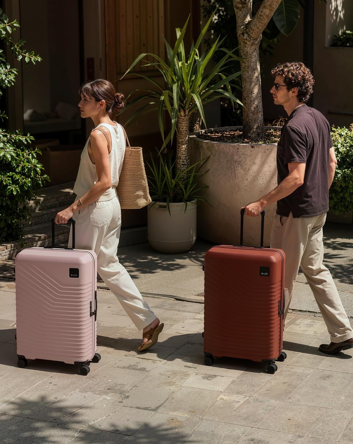 image:imageCoolife Luggage 3 Piece Set Lightweight PC Hardside Suitcases 202428 Expandable 20Inch CarryOn Dual Spinner Wheels TSAApproved Lock Upgraded PC Hardshell Durable Travel SuitcasesBrown
